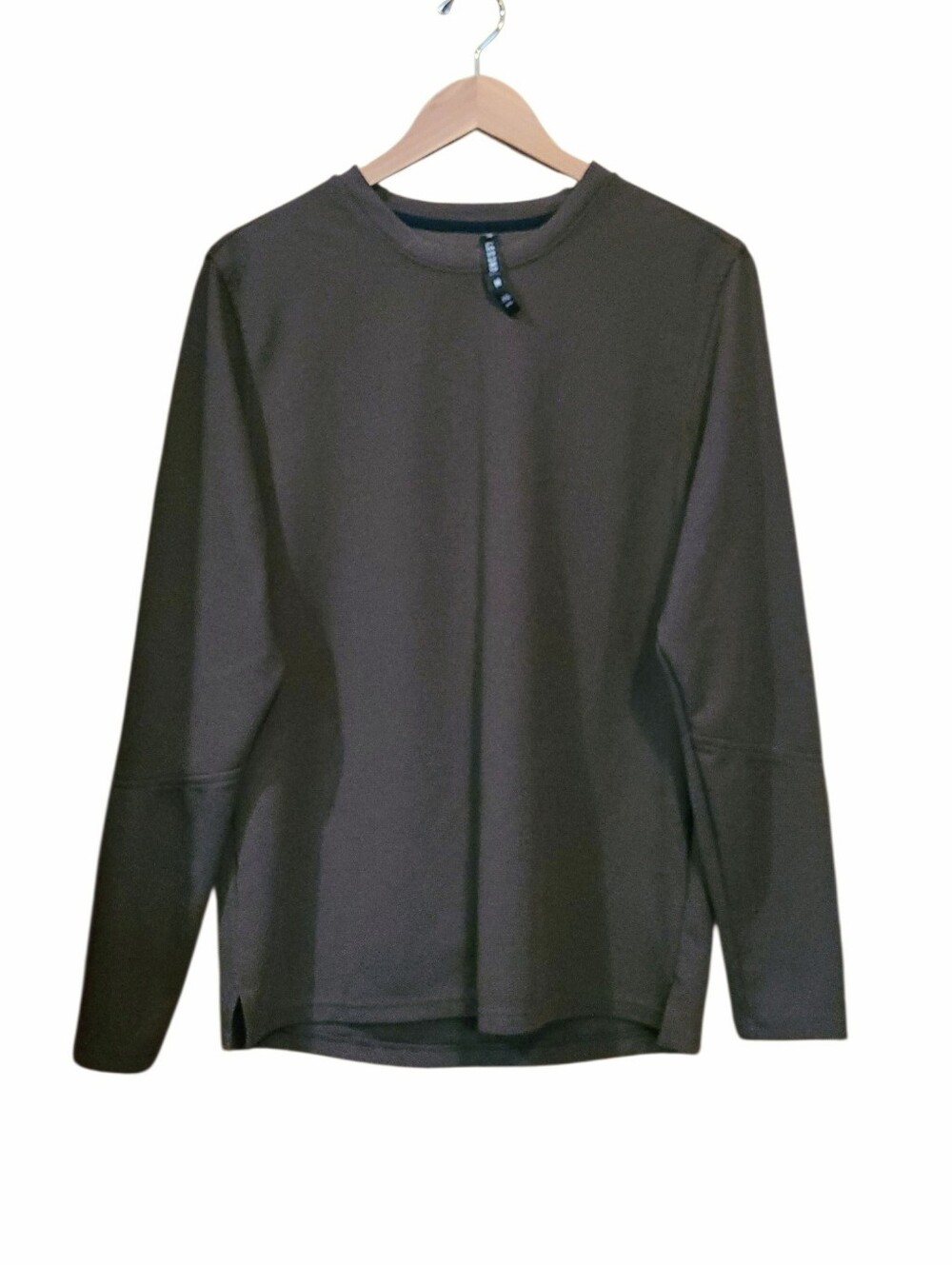 Mens Leg3Nd Long Sleeve Thermal Shirt Taupe Waffle Knit Medium